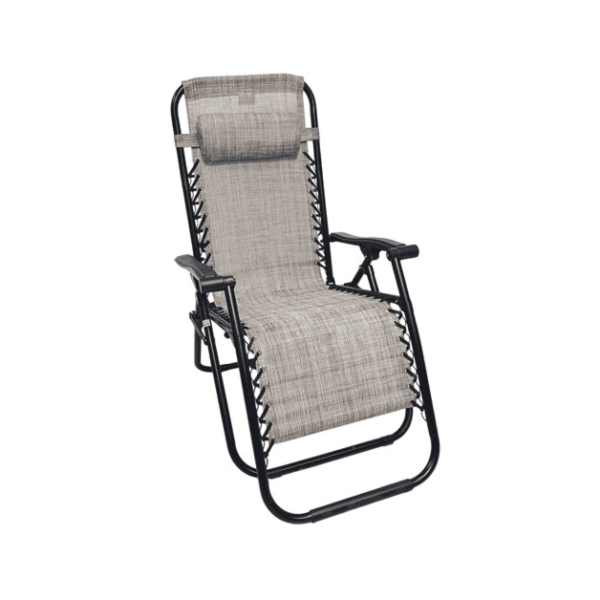 Sillón silla plegable para camping mar jardín metal color beige 637ds