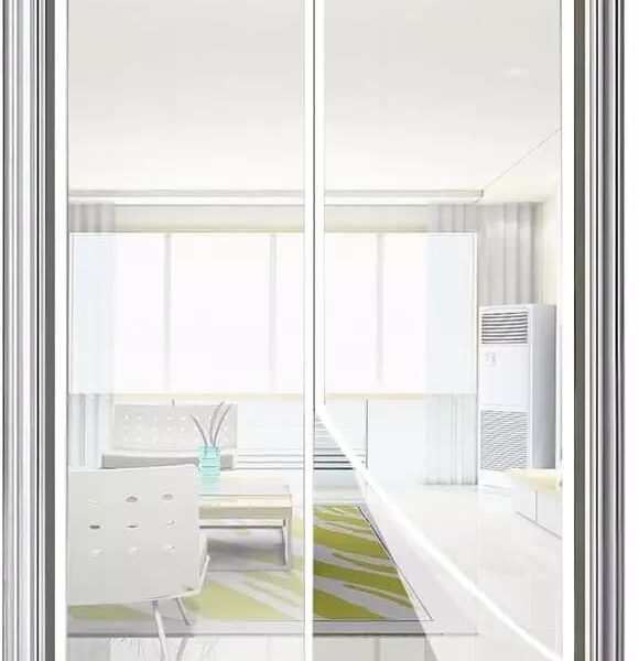 Cortina mosquitera magnética 150×250 para puerta y ventana reducible con imán para mosquitos color blanco 1841