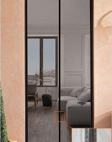 Mosquitera magnética de 150 x 250 cm para puertas y ventanas, reducible, con imán para mosquitos, color naranja 1845