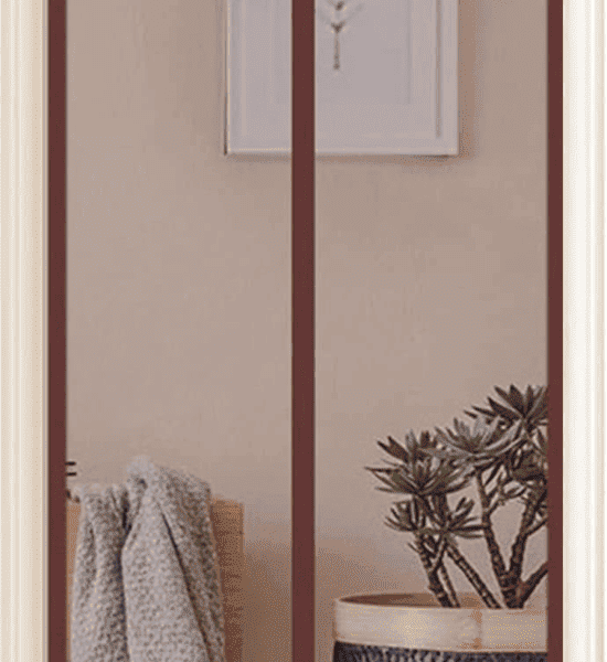 Cortina mosquitera magnética 150×250 para puertas y ventanas, reducible, con imán para mosquitos, color marrón 1843