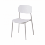 Silla de polipropileno para bares restaurantes cocinas interior y exterior color blanco 719
