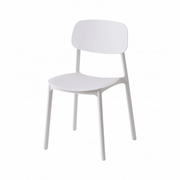 Silla de polipropileno para bares restaurantes cocinas interior y exterior color blanco 719
