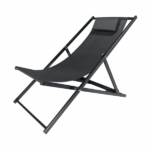 Tumbona plegable para jardín playa aluminio 102 x 58 x 93 cm color gris paloma 056 V