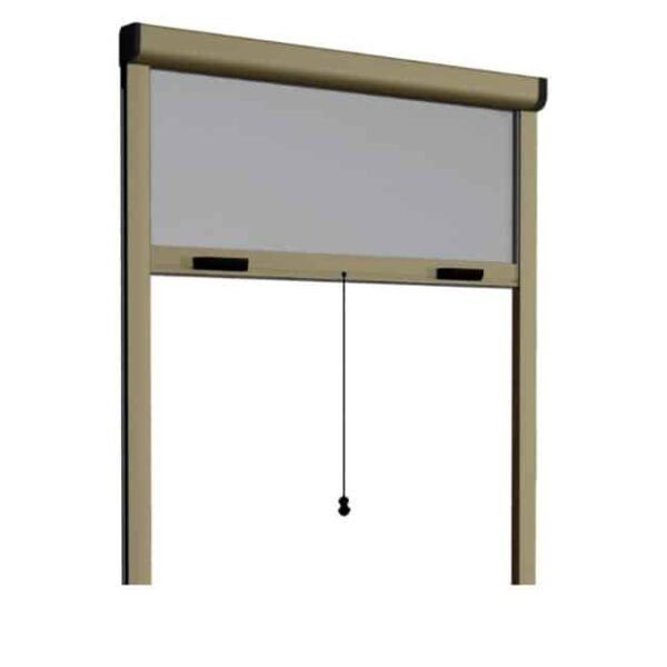 Mosquitera para persianas verticales enrollables de bronce 100×160 aluminio 117v