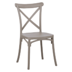 Kit mesa redonda cm Ø80 cm+ 2 sillas polipropileno bar restaurante interior exterior gris paloma 627v - Imagen 2