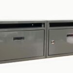 Buzón modular para condominios horizontal de 2 ranuras gris modelo 465ds para uso doméstico