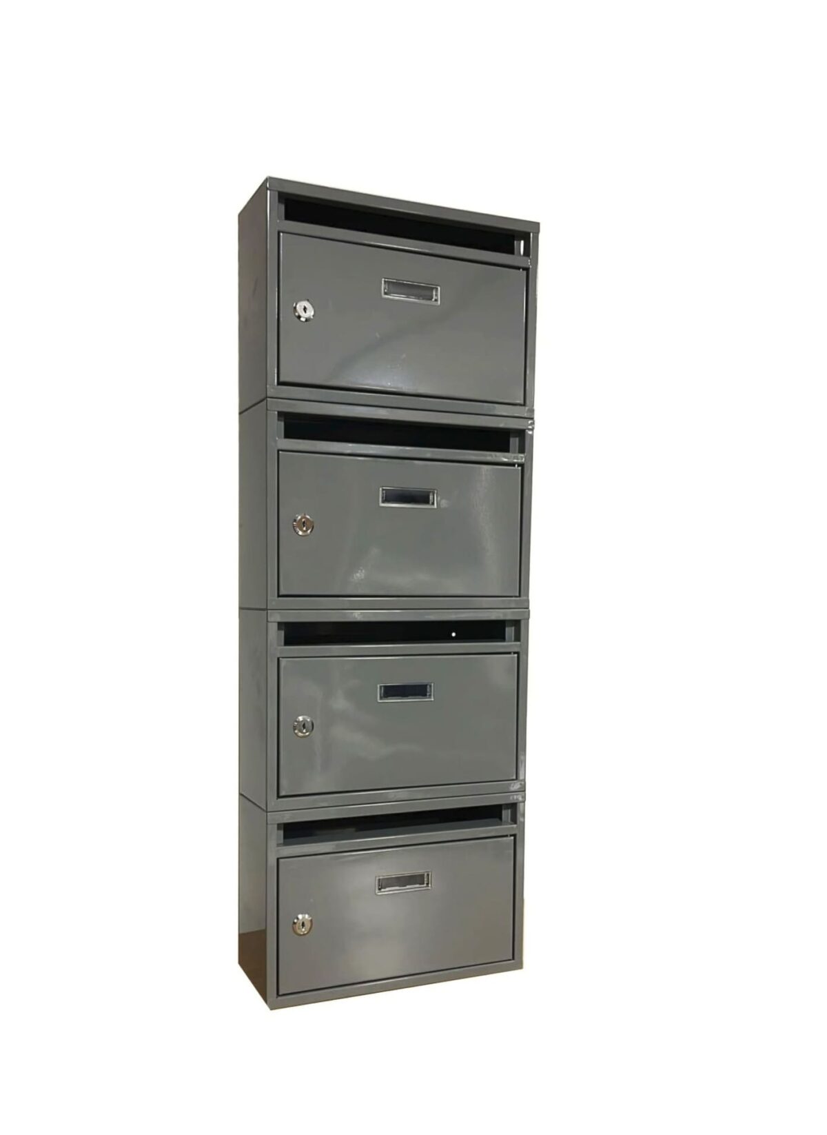 buzon de condominio 4 espacios vertical Buzón modular para condominio buzón vertical para uso residencial 4 espacios gris 465ds - Imagen 1