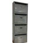 Buzón modular para condominio buzón vertical para uso residencial 4 espacios gris 465ds