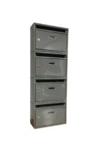 Buzón modular para condominio buzón vertical para uso residencial 4 espacios gris 465ds