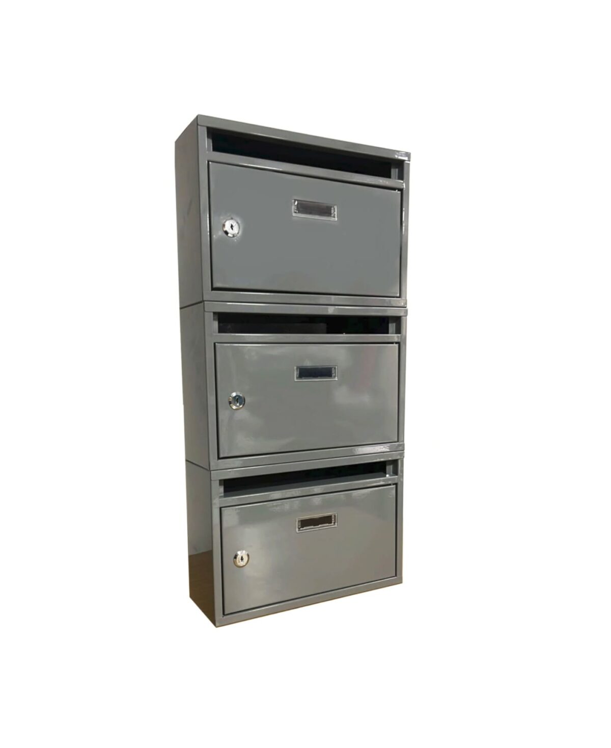 Buzón modular para condominios buzón vertical de 3 ranuras para vivienda gris 465ds - Imagen 1