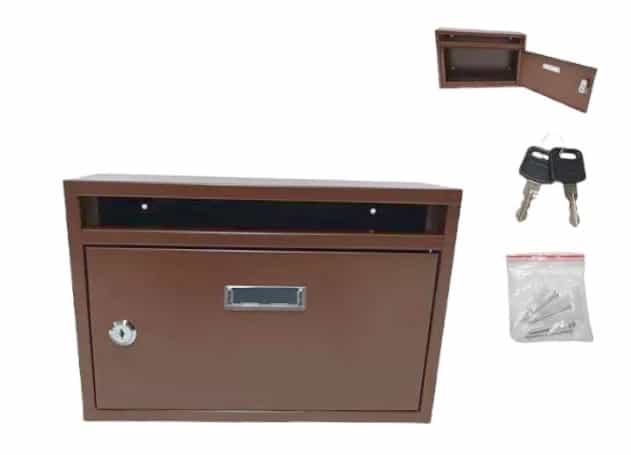 cassetta marrone 2 Buzón de condominio buzón condominio casa 1 espacio marrón 472ds - Imagen 2