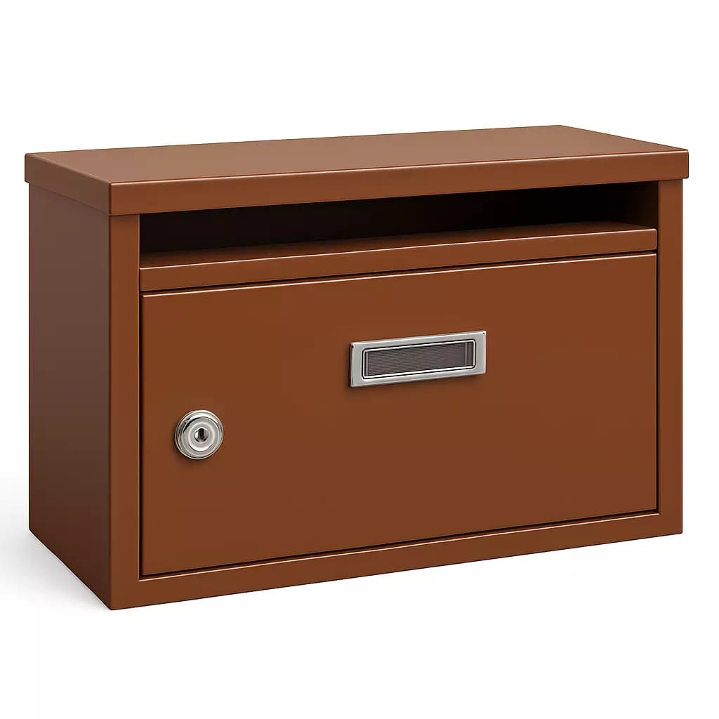 cassetta postale marrne Buzón de condominio buzón condominio casa 1 espacio marrón 472ds - Imagen 1