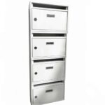 Buzón modular para condominio buzón vertical para uso residencial 4 espacios blanco 441ds