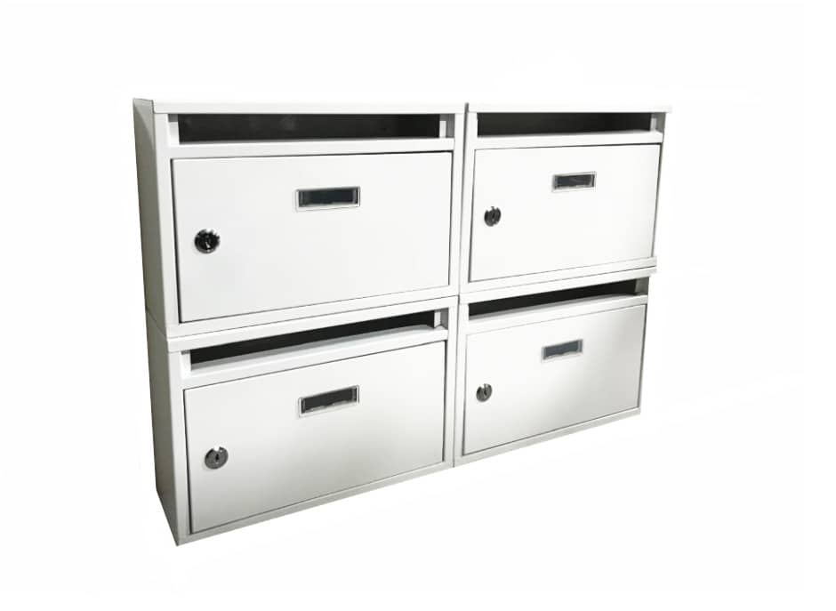 Buzón modular para condominios casa buzón de 4 ranuras gris 465ds Buzón modular para condominios casa buzón de 4 ranuras blanco Buzón modular para condominios casa buzón de 4 ranuras blanco 441ds - Imagen 1