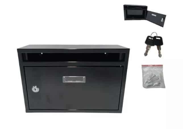 bùzon negro 2 Buzón modular para condominio buzón vertical para uso residencial 4 espacios negro 458ds - Imagen 4