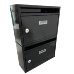 Buzón modular para condominio buzón vertical para vivienda 2 espacios negro 458ds