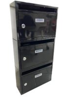 Buzón modular para condominios buzón vertical de 3 ranuras para vivienda negro 458ds