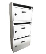 Buzón modular para condominios buzón vertical de 3 ranuras para vivienda blanco 441ds