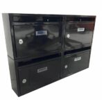 Buzón modular para condominios casa buzón de 4 ranuras negro 458ds