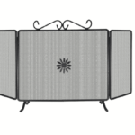 Pantalla protectora de chimenea de hierro con puertas cm 90×50 h 985mil