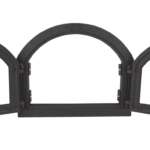 Puerta de hierro fundido para horno de leña puerta para pizza 2 puertas de cristal arqueadas 59 x 48 cm h  154ev