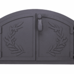 Puerta de hierro fundido para horno de leña puerta para pizza 2 puertas arqueadas 53,6 x 35,8 cm h  205ev