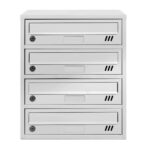 Buzón de condominio buzón de 4 espacios ranuras casa edificio de condominio blanco vertical 440sf