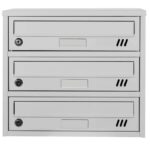 Buzón de condominio buzón de 3 espacios ranuras casa edificio de condominio blanco vertical 655sf