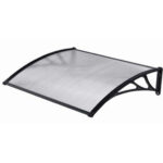 Toldo marquesina de policarbonato con estructura de nido de abeja 80 x 120 cm color transparente 983df