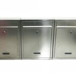 Buzón modular de acero para condominios horizontal de 3 ranuras para uso doméstico 060ev