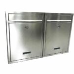 Buzón modular de acero inox para condominios horizontal de 2 plazas para uso doméstico 060ev