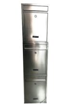 Buzón de acero inoxidable inox para condominios modular hogar vertical de 3 ranuras espacios 060e