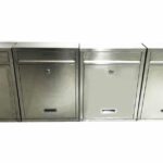 Buzón de acero inoxidable para condominios modular hogar 4 espacios ranuras horizontal 060ev