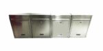 Buzón de acero inoxidable para condominios modular hogar 4 espacios ranuras horizontal 060ev