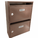 Buzón modular para condominio buzón vertical para vivienda 2 espacios marrón 472ds