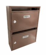 Buzón modular para condominio buzón vertical para vivienda 2 espacios marrón 472ds