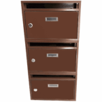 Buzón modular para condominio buzón vertical para vivienda 3 espacios ranuras marròn 472ds