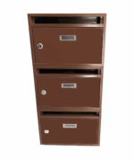 Buzón modular para condominio buzón vertical para vivienda 3 espacios ranuras marròn 472ds