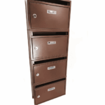 Buzón modular para condominio buzón vertical para uso residencial 4 espacios marròn 472ds