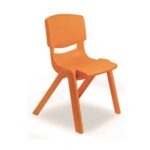Silla de plástico polipropileno para niños hogar jardín sillas de juego escuela infantil guardería naranja 422ds