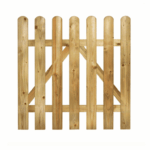 Puerta peatonal para valla de estacas de madera impregnada 120 × 100 cm TK743
